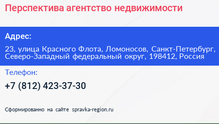 Перспектива агентство недвижимости - визитка