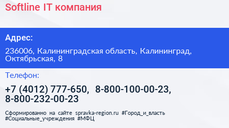Softline IT компания - визитка