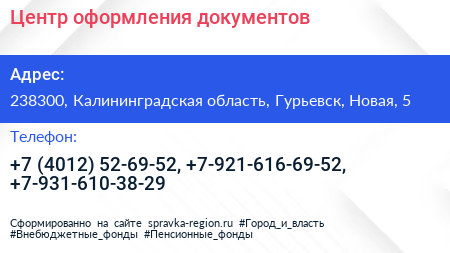 Центр оформления документов - визитка