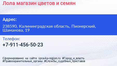 Нажмите, чтобы скачать визитку Лола магазин цветов и семян - визитка