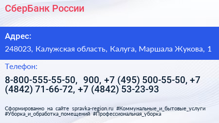 СберБанк России - визитка