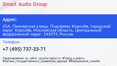 Smart Audio Group - визитка