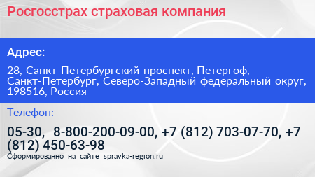 Росгосстрах страховая компания - визитка