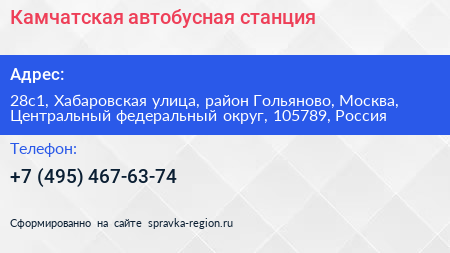 Камчатская автобусная станция - визитка