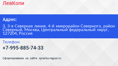 ЛевКопи - визитка