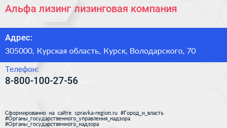 Нажмите, чтобы скачать визитку Альфа лизинг лизинговая компания - визитка
