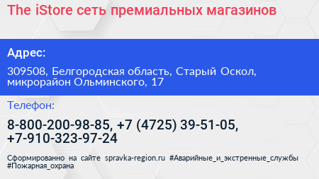 The iStore сеть премиальных магазинов - визитка