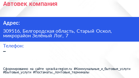 Автовек компания - визитка