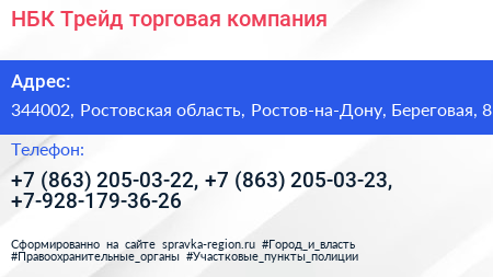 НБК Трейд торговая компания - визитка