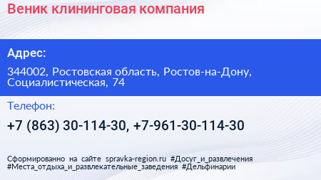 Веник клининговая компания - визитка