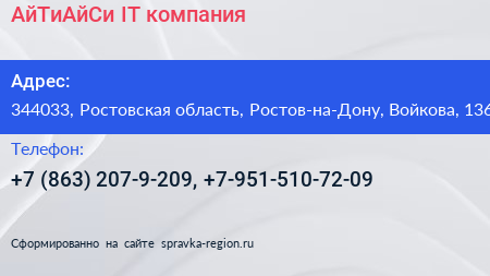АйТиАйСи IT компания - визитка