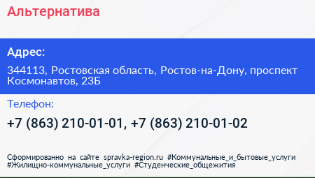 Альтернатива - визитка