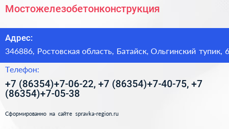 Мостожелезобетонконструкция - визитка