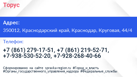 Торус - визитка