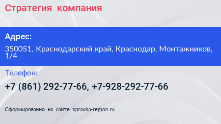 Стратегия+ компания - визитка