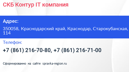 СКБ Контур IT компания - визитка