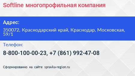 Softline многопрофильная компания - визитка