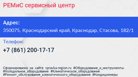 РЕМиС сервисный центр - визитка
