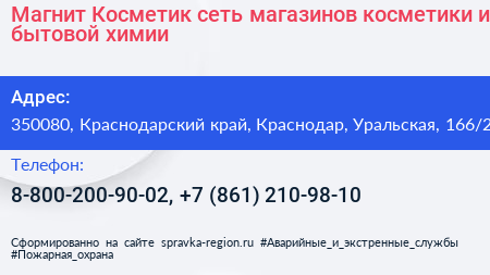 Магнит Косметик сеть магазинов косметики и бытовой химии - визитка