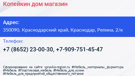 Копейкин дом магазин - визитка