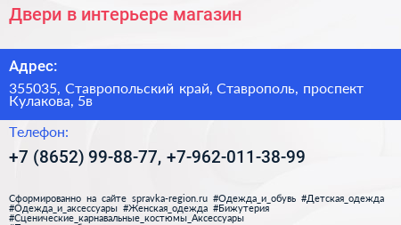 Двери в интерьере магазин - визитка