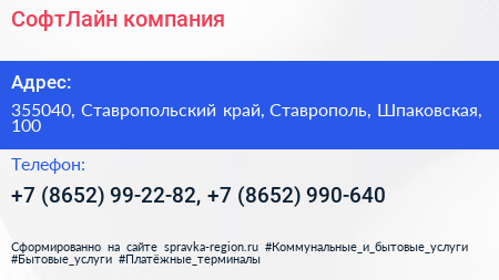 СофтЛайн компания - визитка