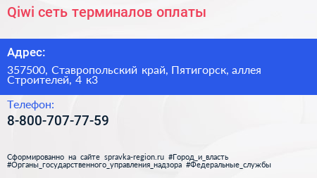 Qiwi сеть терминалов оплаты - визитка
