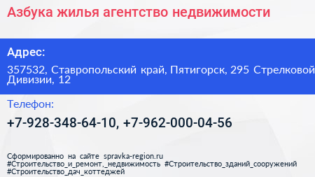 Азбука жилья агентство недвижимости - визитка