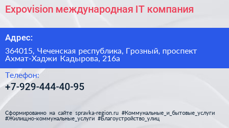 Expovision международная IT компания - визитка