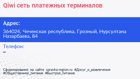 Qiwi сеть платежных терминалов - визитка