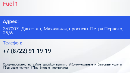 Fuel 1 - визитка