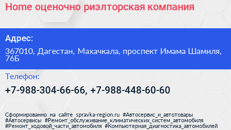 Home оценочно риэлторская компания - визитка