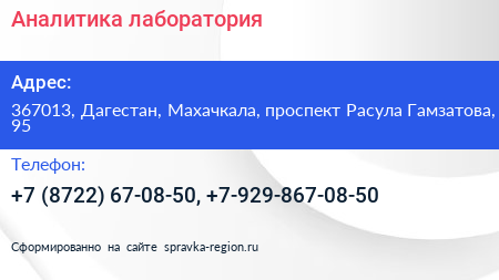 Аналитика лаборатория - визитка