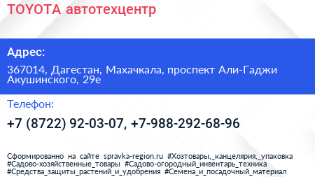 TOYOTA автотехцентр - визитка