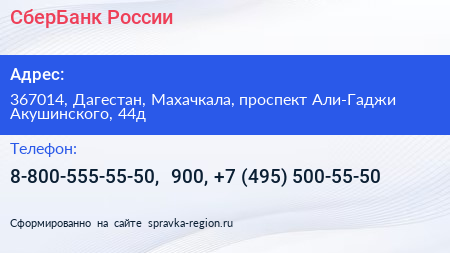 СберБанк России - визитка