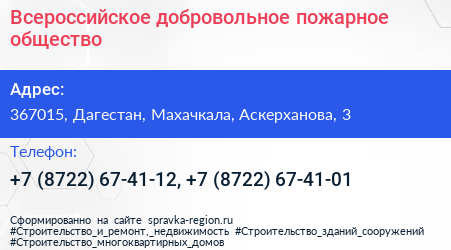 Всероссийское добровольное пожарное общество - визитка