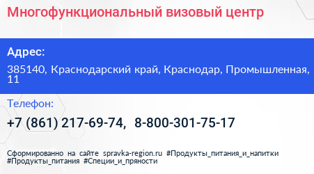 Многофункциональный визовый центр - визитка