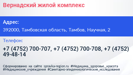 Вернадский жилой комплекс - визитка