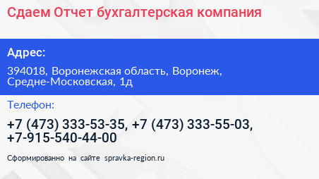 Сдаем Отчет бухгалтерская компания - визитка