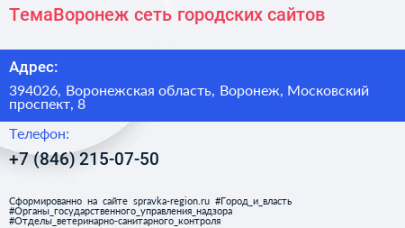 ТемаВоронеж сеть городских сайтов - визитка