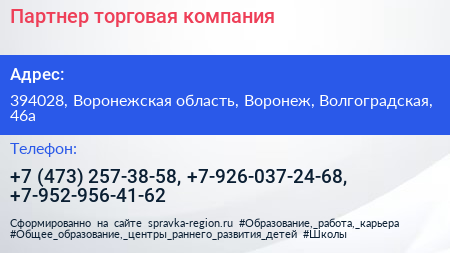 Партнер торговая компания - визитка