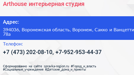 Arthouse интерьерная студия - визитка