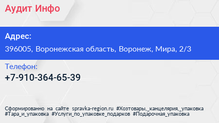Нажмите, чтобы скачать визитку Аудит Инфо - визитка