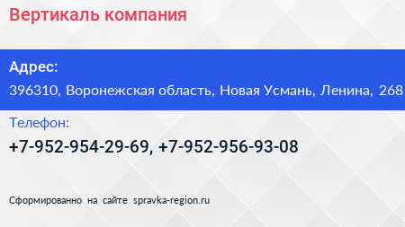 Нажмите, чтобы скачать визитку Вертикаль компания - визитка