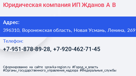 Нажмите, чтобы скачать визитку Юридическая компания ИП Жданов А В - визитка