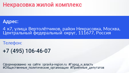 Некрасовка жилой комплекс - визитка