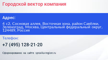 Городской вектор компания - визитка