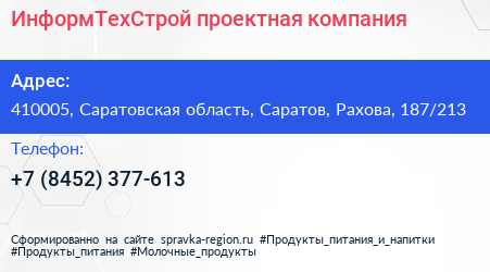 ИнформТехСтрой проектная компания - визитка