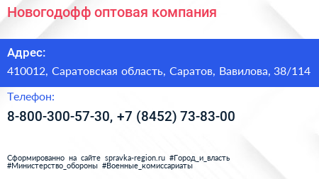 Новогодофф оптовая компания - визитка