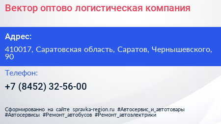 Вектор оптово логистическая компания - визитка